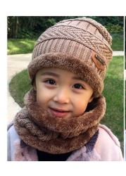 Boys Winter Hats and Scarves Set Boys Girls Add Thick Hats and Necklaces in Autumn Cute Baby Hats for Kids Ages 5-12 Years