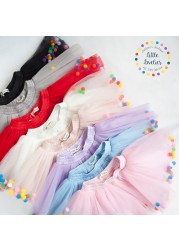 2022 New Arrival Infant Mulity Colorful Tulle Tutu Skirt Pom Pom Princess Mini Dress Children's Clothing Pettiskirt Girl Clothes