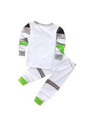 Children's Clothing Pajamas Set Toy Story 2 3 Buzz Lightyear Sets Cartoon Wood Pajamas Cotton Long Sleeve Sleepwear Christmas Gift