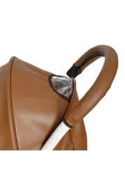 Ruiwjx - Stroller Armrests Cover, PU Leather, Water Resistant, Bar Handle, Zipper Protector, Stroller Accessories