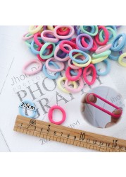 50/100pcs Colorful Girl Hairband Children Headband Small Elastic Hair Bands Scrunchy Baby Rubber Band Nylon Hair Accessories Toddler