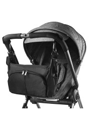 Multifunctional Portable Diaper Bag Compatible With Donna/Foofoo Stroller Black Waterproof Storage Bag