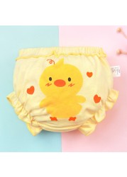Baby Girls Briefs Panties For Kids Underwear Children Underpants Cotton Bread Pants Duck Flower Rabbit Pattern 4pcs/lot