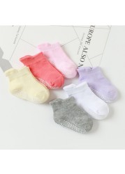 6pairs/lot Non-slip Baby Floor Socks Baby Floor Socks Baby Girls Boys Ankle Socks Non-slip Anti-slip Socks for Baby