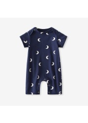 infant baby boy girl romper spring summer newborn cute printed jumpsuit casual short sleeve baby boy outfits clothes