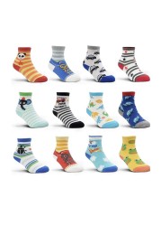 12 pairs/lot baby boys girls sock baby non-slip socks kids socks suit for 1-5 years