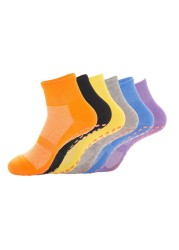 6 pairs/lot anti slip socks kids adults non slip sticky grip floor socks toddler child adult anti slip men and women trampoline sock