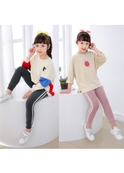 Autumn New Girls Leggings Solid Colors Jogger Pants Girl Leggings Children Baby Girl Casual Pants Cotton Leggings