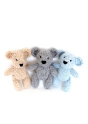 Newborn Teddy Bear Photography Accessories Knit Angola Teddy Rabbit Stuffed Animal Toy Photo Accessories