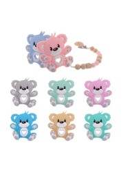 10pcs Silicone Teething Babies Accessories Newborn Baby Teether Baby Products Personalized Pacifier Bear Dinosaur Koala BPA Free