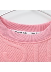 Taxidi Moda Spring 2022 Cotton Pink Baby Girls Clothes Cute Clothes For Kids Baby Fashion Pullover 2134