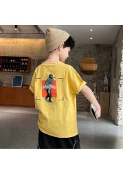 Children's clothing boys short-sleeved T-shirt summer new double-sided printing half-sleeved thin bottoming children's clothing