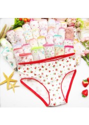 24pcs/lot Cotton Girls Children's Underwear Triangle Briefs Kids Underwear 2-12 Years