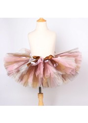 Baby Girls Deer Tutu Skirt Outfit For Kids Christmas Reindeer Costume Toddler Girl New Year Clothes Baby Birthday Tutus 0-14Y