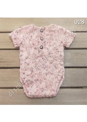 Newborn photography props, handmade knitted jumpsuit