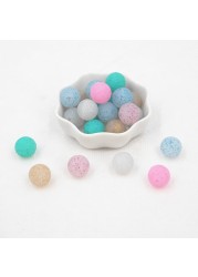 Chenkai 100pcs 12mm Silicone Beads Round Shape Beads BPA Free Teething Infant Chew Doll Pendant Pacifier Toy Accessories