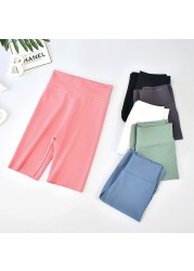 Teenage Kids Short Pants 3-12 Years Girls Long Pants Kids Knee Length Five Pants Summer Candy Colors Shorts