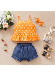 Baby Summer Clothes 0-3Y Baby Kids Baby Girls Clothes Yellow Sunflower Tops T-shirt Floral Bow Pants 3pcs Outfits Set