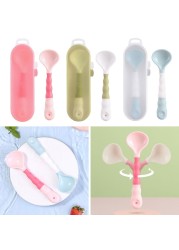 B2EB Baby Bendable Spoon Silicone Toddlers Feeding Training Spoon Tableware BPA Free Self Feeding Learning Spoon for Babies