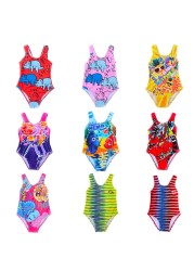 Summer Disney Unicorn Mickey Mouse Cosplay Children's Swimwear For Girls The Little Mermaid Bikini Beach Swimwear Holiday Outfit