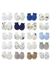 20 Pairs Baby Anti Scratch Soft Cotton Gloves Newborn Face Protection Handguard No Scratch Gloves Infant Bath Supplies