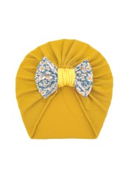 Baby Hat Bows Knot Hat Floral Bowknot Knit Newborn Bonnet Headwear