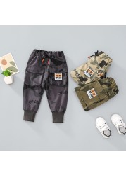 1-7 Years Boys Camouflage Print Pants Fashion Tracksuits With Elastic Belt Kids Fashion Spring-Autumn 2020 New Collection