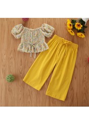 Ma & Baby 1-6Y Summer Baby Boy Girls Clothes Set Travel Beach Vacation Outfits Flower Bow T-shirt Shorts Costumes