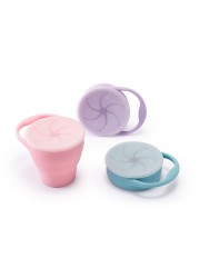 New Colors Baby Silicone Snack Cup Dreyer Food Storage Box Portable Snacks Container BPA Free Silicone Soft Lid