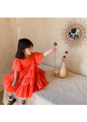 Children Summer Dress 2021 Kids Clothes Girls Ruched Princess Dresses Baby Girl Evening Party Dress Girl Clothes Children Dresses