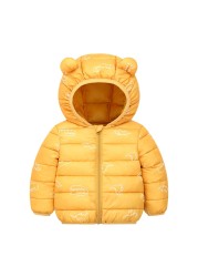 Autumn Winter Baby Boys Clothes Cotton Thick Kids Girls Parkas Parkas Warm Coat Children Costume JYF