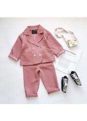 Mihkalev 2022 Spring Children's Clothing Set For Girls Tracksuit Jacket + Pants 2 Peaks Clothing Set Kids Boys Autumn Outfits Sets