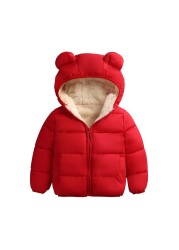 Winter Baby Girls Sweater Coats Fashion Boys Cute Ear Hooded Sweaters 2021 Autumn Baby Clothes Infant Tops Outerwear JYF