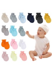 4 Pairs Baby Soft Cotton Gloves Anti-scratch Gloves Face Protection Gloves for Newborn Infants