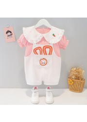 2022 Summer Fashion Cute Baby Girls Clothing Sets Baby Boy Casual Clothes T-shirt Rabbit Overalls Children Kids Clothes