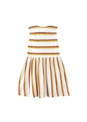Girls dress children's clothing summer sleeveless open chest girl striped straight skirt