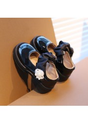 Patent leather girls school shoes spring and autumn new fashion show little girls leather shoes soft sole baby boy children shoes