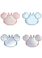 Baby Dishes Silicone Suction Plate Cute Crab Children Feeding Plate Non-slip Baby Food Bowl Feeding For Kids