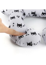 Baby U-shaped Pillow Stroller Accessories Head Shaping Pillow Newborn Baby Printed Cotton Body Support Sleep Locator Pillow