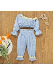 Ma&Baby 3-24M Newborn Infant Baby Girls Clothes Set Long Sleeve Floral Tops Pants Outfits Fasion Baby Autumn Spring Costumes D11