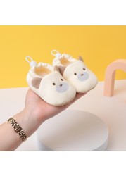 Children Anti-slip Baby Shoes Newborn Baby Boys Girls Animal Crib Shoes Infant Cartoon Soft Sole Cute Warm Animal Baby Shoes