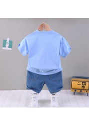 Summer Children Boys Girl Clothes Kids Cartoon T-shirt Shorts 2pcs/sets Toddler Leisure Suits Baby Cotton Tracksuit 0-5 Years