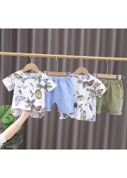 New summer baby clothes suit children boys girls fashion cotton T-shirt shorts 2pcs/sets baby casual outfit kids tracksuits