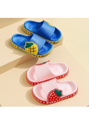 2022 summer children shoes strawberry girls slippers non-slip sandals for boys indoor baby funny slippers kids flip flops