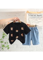 Baby Boys Baby Girls Clothes Cartoon Animal Outfits Cotton Infant Children Summer Dress Short Sleeve Costume Kids Outfits