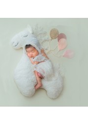 Newborn Photography Pillow Pegasus Horse Photo Props Doll Pillow Infant Photo Shoot Studio Accessories Posing Bean