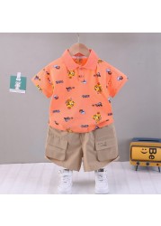 2022 summer baby clothes suit children boys tiger shirt shorts 2pcs/set baby casual clothes infant kids tracksuit suit