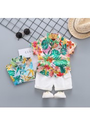 New Summer Baby Boys Clothes Suit Children Casual Shirt Shorts 2Pcs/Sets Toddler Fashion Costume Infant Outfits Kids Tracksuits