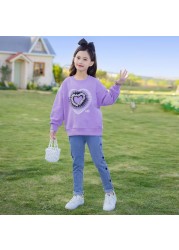 WKPK 4-18 years old girls clothes teenage new spring autumn kids suit comfortable outdoor sports children's casual clothes