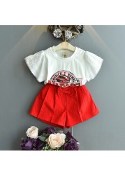 2022 Toddler Kids Baby Girls Floral T-shirt Shorts Sets + Summer Shorts 2pcs Fashion Girl Infant Clothes Casual Children's Sets